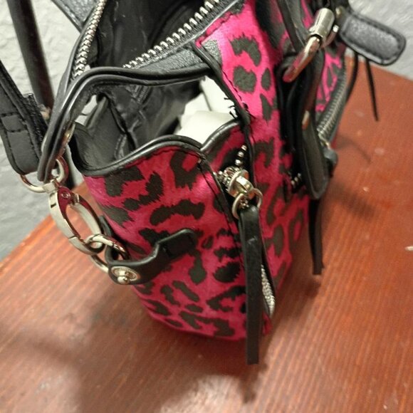 Pink and black leopard print y2k purse - Picture 4 of 8